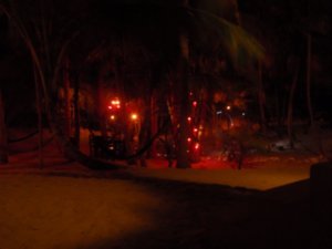 our camp by night