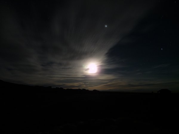 moon light over the desert