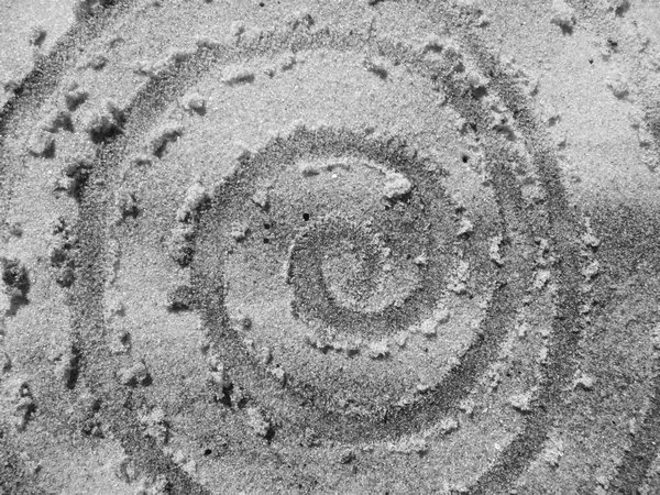 spiral of life on the beach