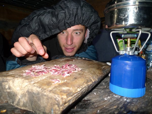 One ration of salami per person