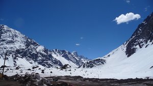 ski track on the chilian border