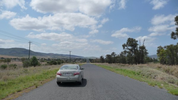 on the road in the outback