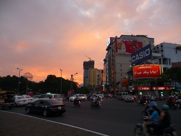 sunset in Saigon