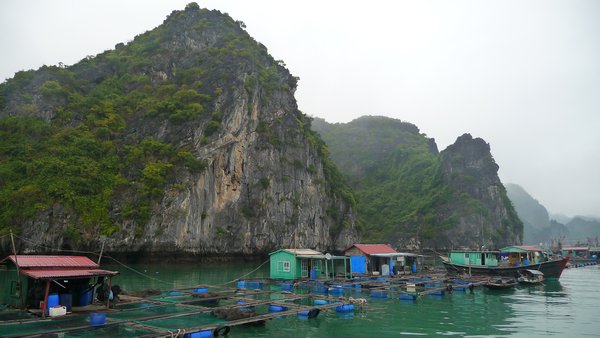 fishermen village in the bay
