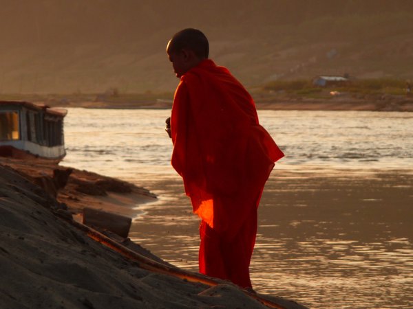 Monk along the river