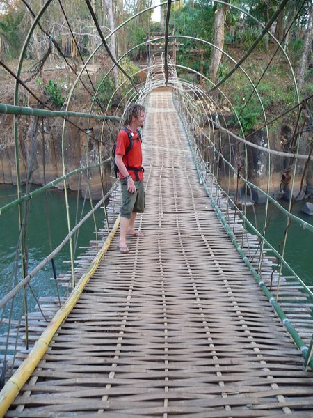 crossing the bambou bridge