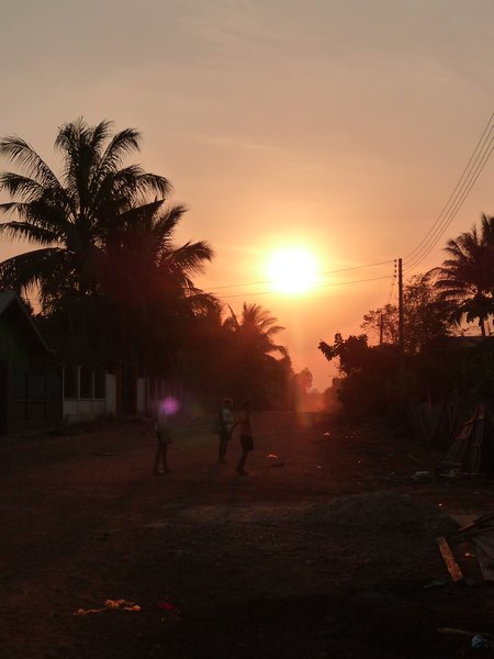 sunset on the Bolaven plateau