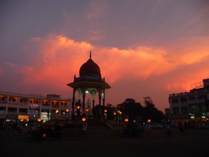 Mysore square at sunset
