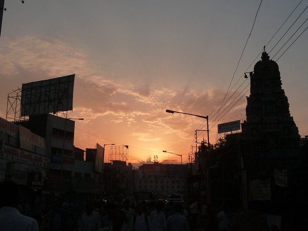 sunrise over Hyderabad