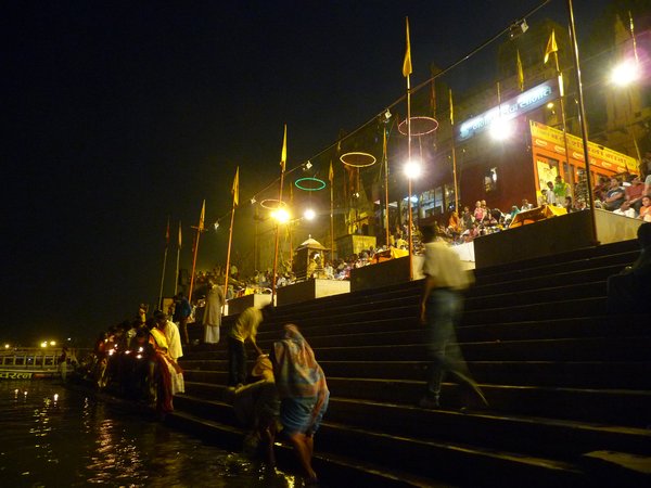 Night ceremony at the main ghat