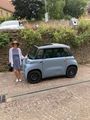 Cute French girl with cute car