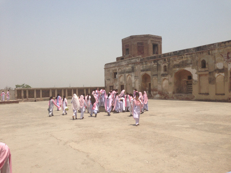 girls visiting the fort