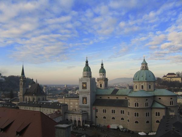 Wispy clouds over Salzburg