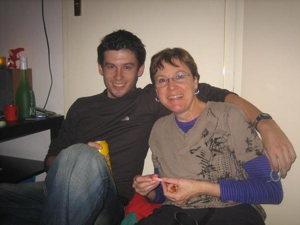 Me & Mum at a dorm party of Joel's friends
