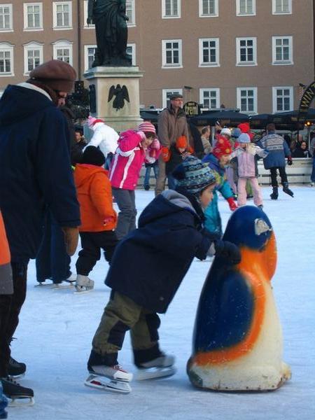 Kids use these penguins while they're learning to skate