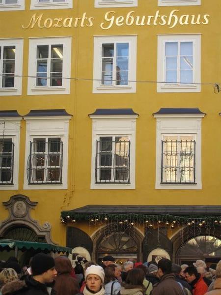 The house in which Mozart was born, now an interestingly-themed museum