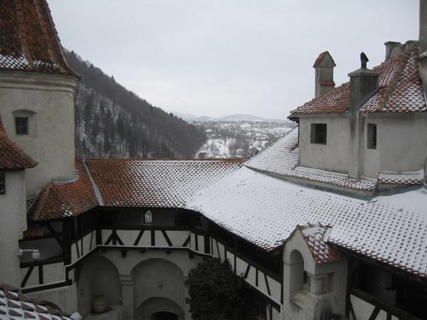 Looking out from the top of Bran Castle