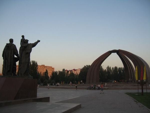 The World War II monument on Victory Square (Bishkek)