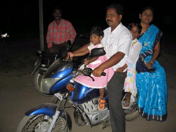 The Kumar family setting off for the wedding feast