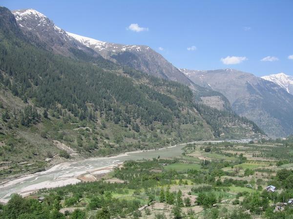 Looking back down the Sangla valley, along the Baspa river