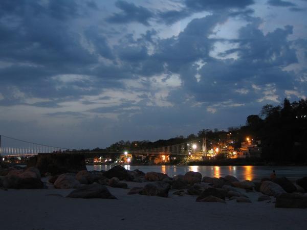 Late evening on a Rishikesh beach