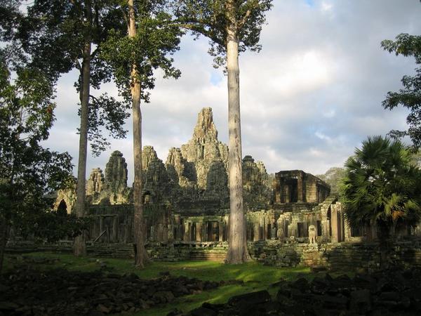 View of the Bayon through the trees