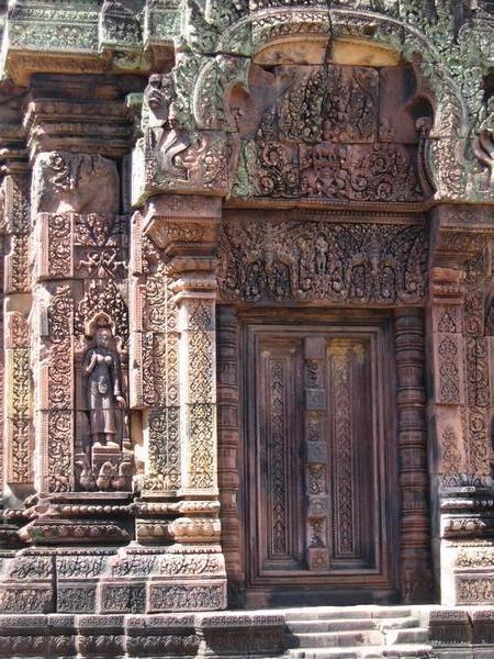 Almost every surface of Banteay Srei is decorated