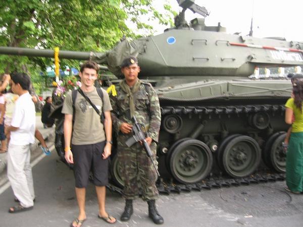 Me with soldier & tank