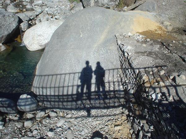 Steve and Suzanne crossing bridges
