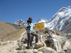 Suzanne on her way to Everest Base Camp