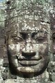 A face of a statue at the temple