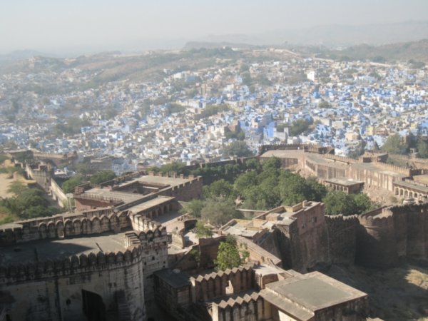 Vista de la ciudad azul desde el Fuerte de Mehrangarh 