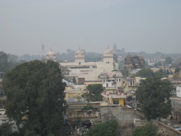 Vista de Orchha desde el Palacio Jehangir