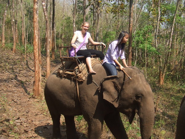 Me riding an elephant