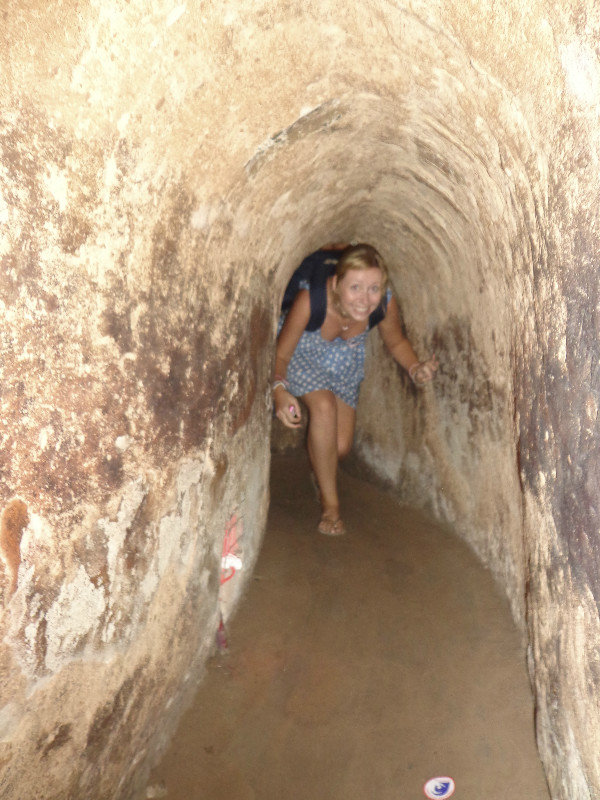Katharine in the tunnel