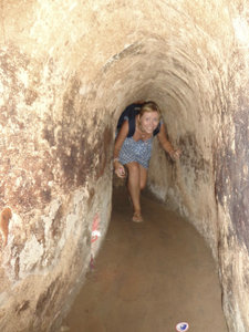 Katharine in the tunnel
