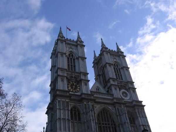 Looking up at Westminister Abbey