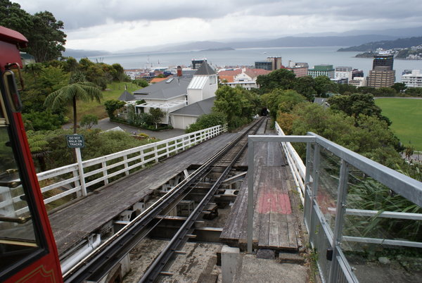 The cable car track