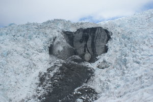 The avalanche, the falling ice blocks were the size of busses!