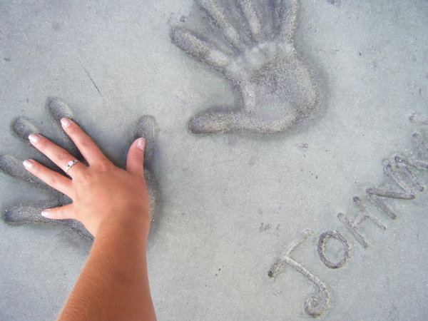 Jonny Depp's handprints