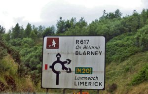 Roundabout Sign For Blarney