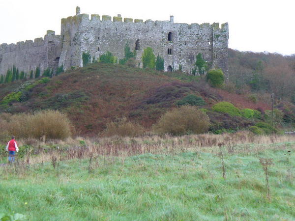 Abandoned castle at Manobier, Pembrokeshire