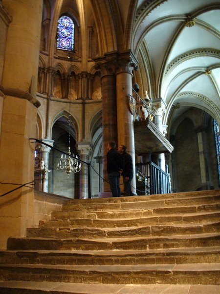 Brendon and Colin peering around inside the Cathedral