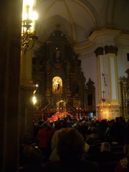 Easter Celebrations - inside the Iglesia de Encarnacion Church on Good Friday