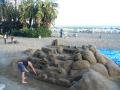 sand castles on the beach at Marbella