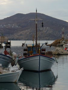 One of the many fishing boats in Naoussa