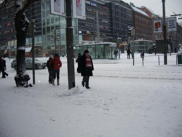 Cold downtown Helsinki