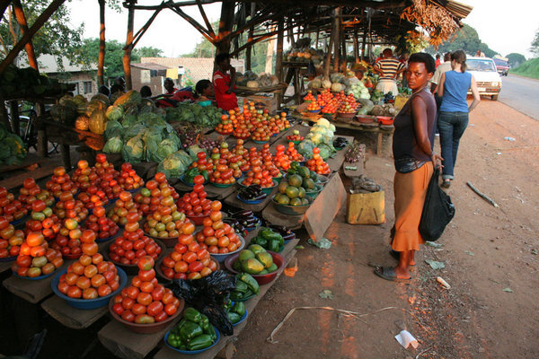 a market on the roadside