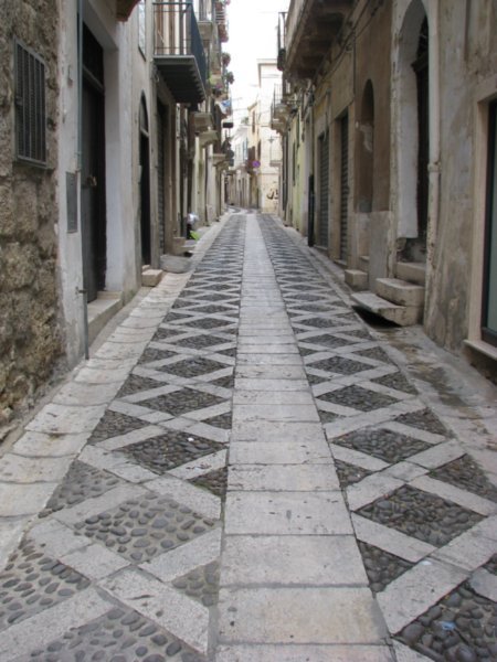 Paved Street In Alcamo, Sicily