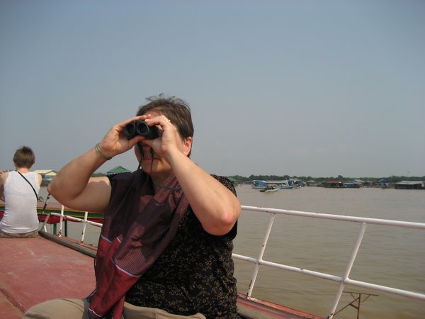 Birding on the roof of the boat